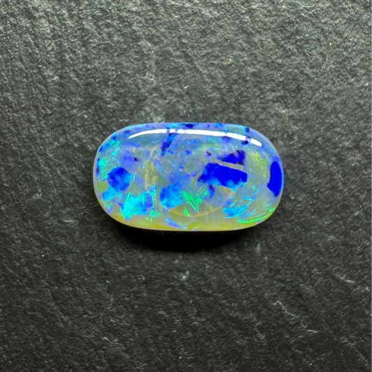 Larger Crystal Opal With Good Depth of Color And A Blocky Pattern