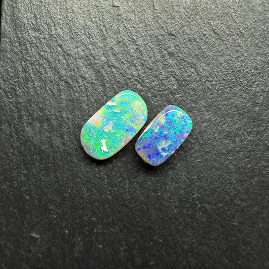 BUNDLE (price for parcel) Two Affordable Tabular Opals With Mossy Patterns