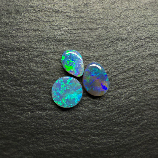 BUNDLE (price for parcel) Black Opals With Rich Blues And Greens