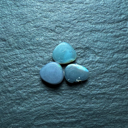 BUNDLE (price for parcel) Small Vivid Black Opals With Broad Flash Pattern