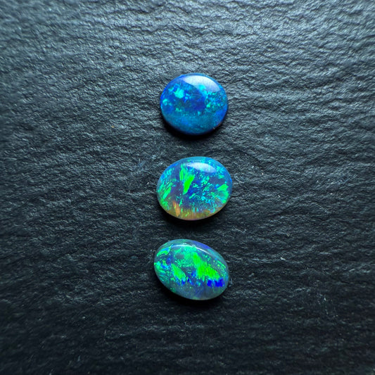 BUNDLE (price for parcel) Black Opals With Bright Greens And Blues And Mixed Patterns