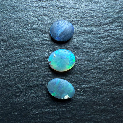 BUNDLE (price for parcel) Black Opals With Bright Greens And Blues And Mixed Patterns