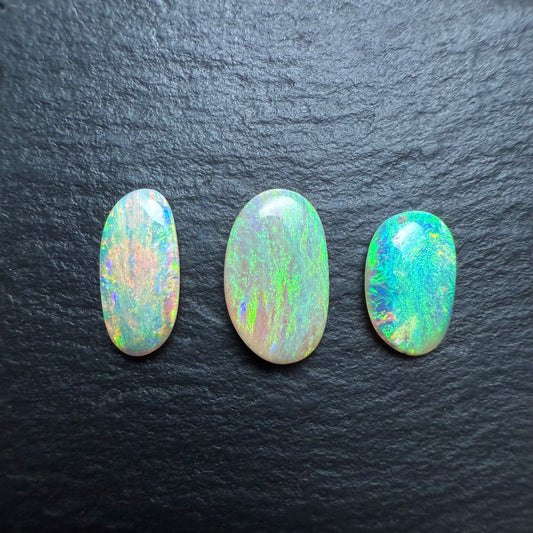 BUNDLE (price for parcel) larger Crystal Opals With minty Greens And Small Flash Pattern