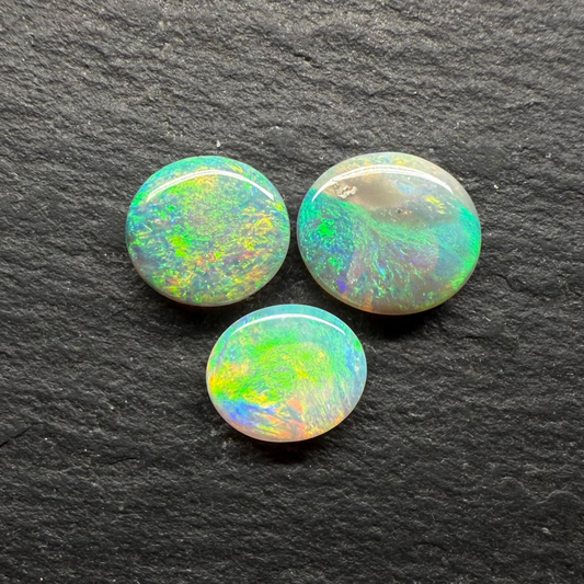 BUNDLE (price for parcel) Small Crystal Opals With Lovely Greens And Yellows