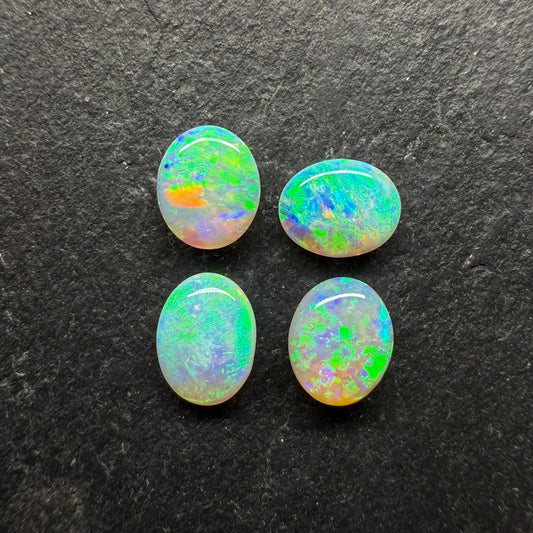 BUNDLE (price for parcel) Small Crystal Opals With Bright Minty Greens And Small Flash Patterns
