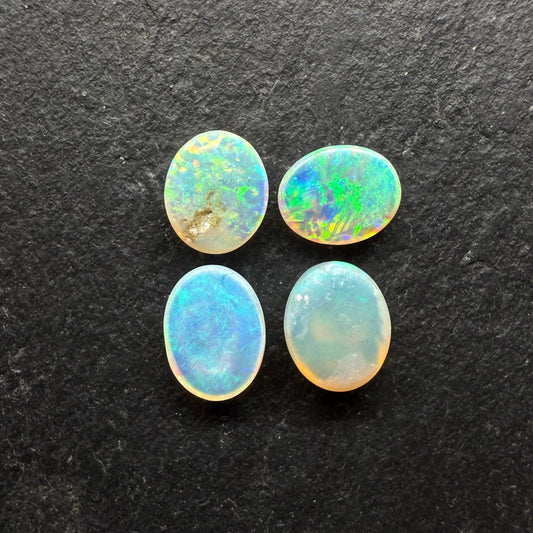 BUNDLE (price for parcel) Small Crystal Opals With Bright Minty Greens And Small Flash Patterns