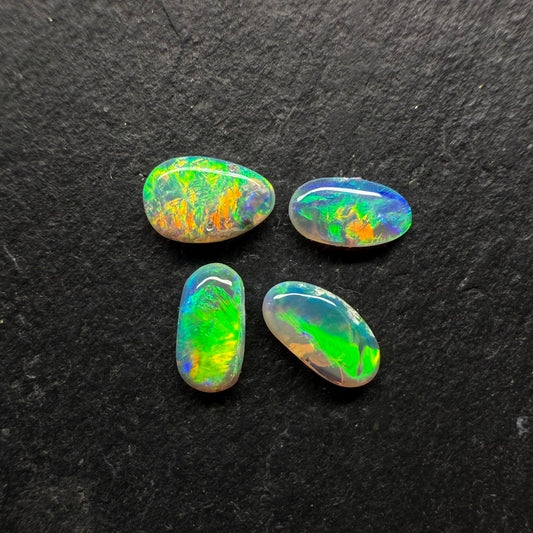 BUNDLE (price for parcel) Small Bright Crystal Opals With Lots Of Depth And Multi Color Palettes