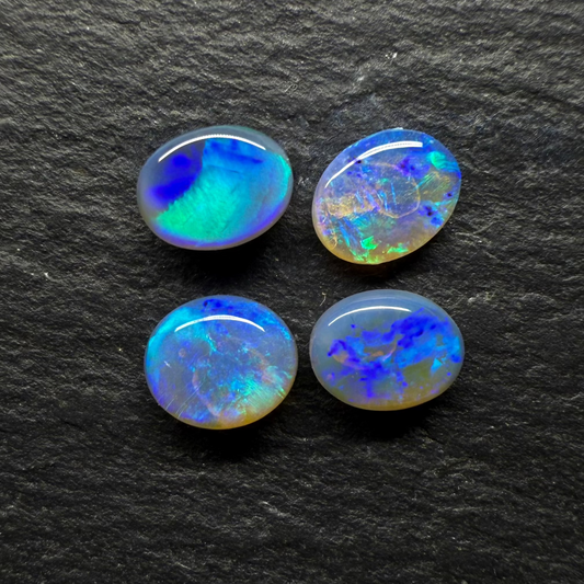 BUNDLE (price for parcel) Crystal Opals With Dark Blues and Minty Greens