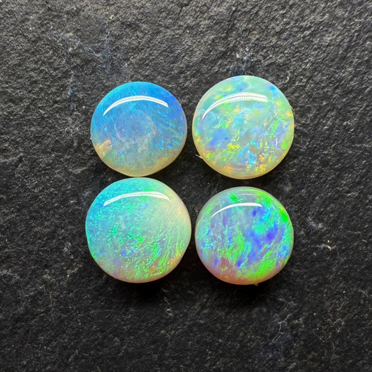BUNDLE (price for parcel) Round Crystal Opals With Light Minty Greens