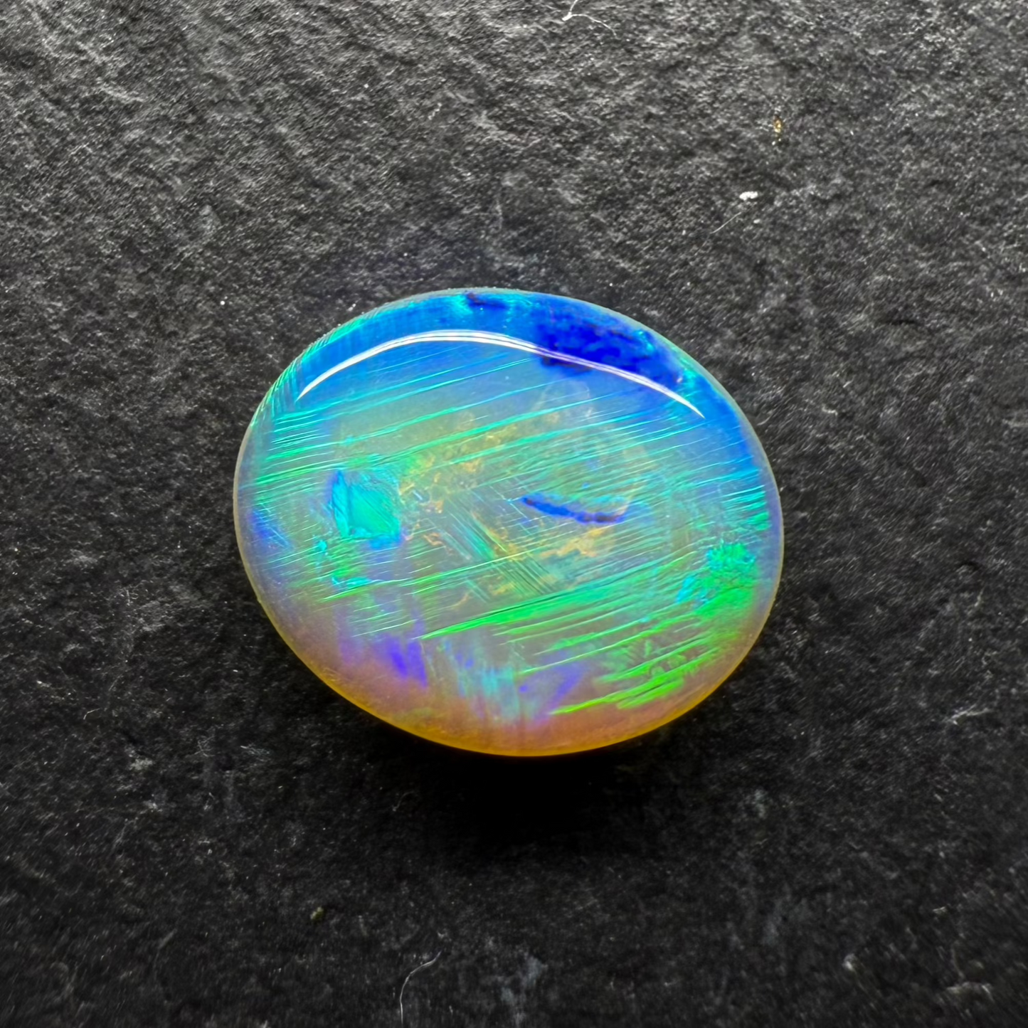 1.9ct Gem Crystal Opal With World Class Chaff pattern And Hints Of Blue