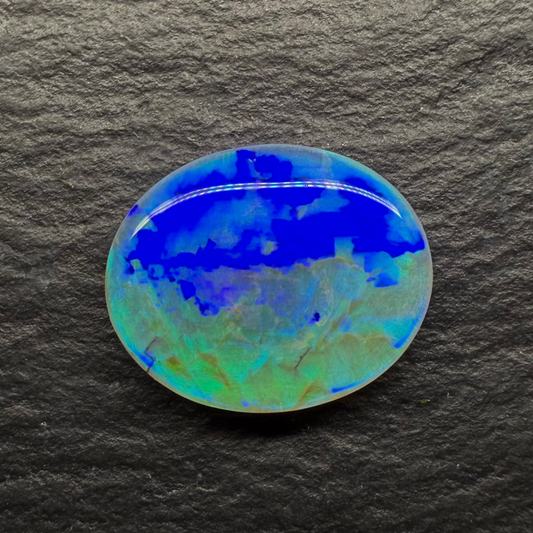 3.1ct Gem Crystal Opal, A Very Unique Gem With Electric Flashes of Blue-Teal Rolling Across The Stone