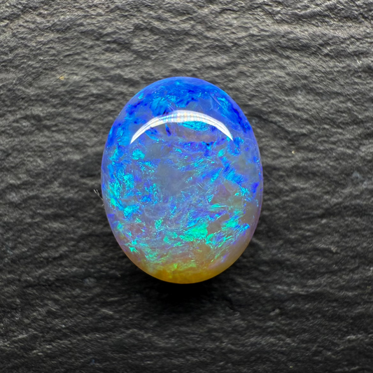 2.8ct Gem Crystal Opal With a Well Distributed Pattern Showcasing Minty Blue-Greens