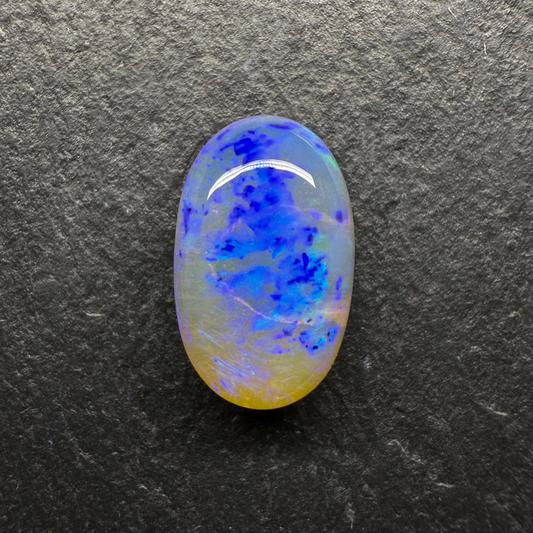 4.42ct Crystal Opal With Violet -Blue Color Palette and lots of Depth
