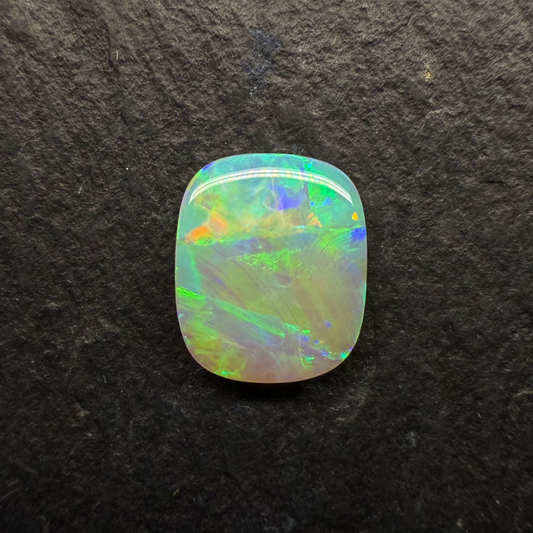 0.83ct Cushion Cut Crystal Opal With A Blocky Pattern And A Multi Color Palette