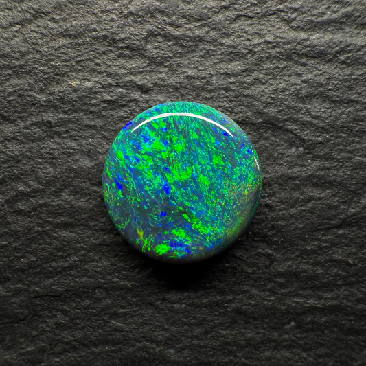 1ct Gem Black Opal With An Earthlike Green-Blue Moss Pattern