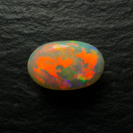 1.4ct Dark Opal With A Red-Pink Multi Color Palette And A Lovely Floral Pattern