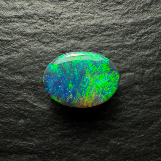 0.75ct Black Opal, This Gem Has A Moss Pattern And Blue Green Color Palette