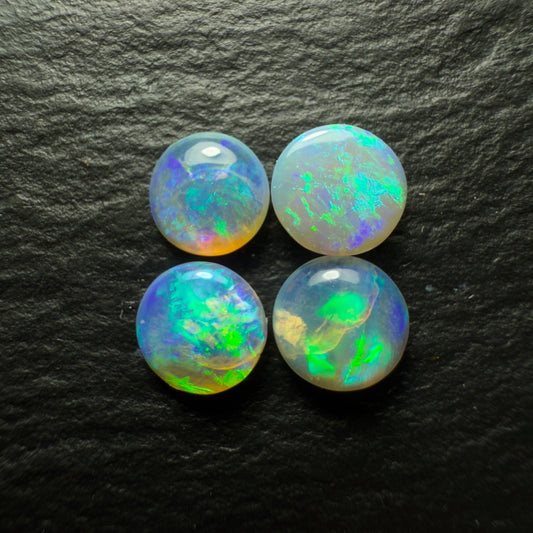 BUNDLE (Price For Parcel) Small Round Crystal Opals With Minty Blues And Greens