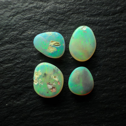 BUNDLE (Price For Parcel) Freeform Opals With Minty green Colors And Small Flash Pattern