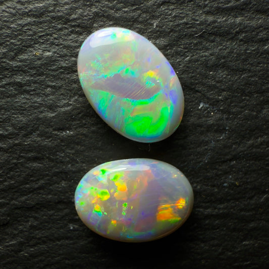 Pair (Price For Parcel) Mismatched Dark Opal Pair 2.3cts Total