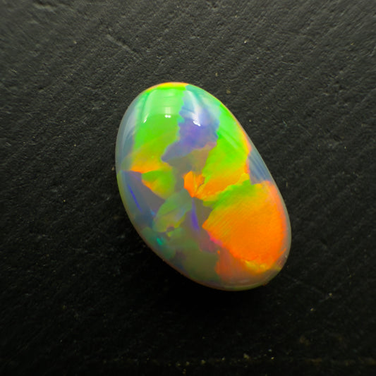 1.09ct Dark Opal With A Brilliant Multi Color Palette And A Flagstone like Pattern