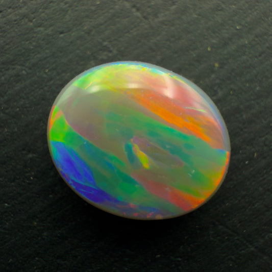 1.66ct Dark Opal With A Red-Multicolor Palette And a Very Rare Ribbon Pattern
