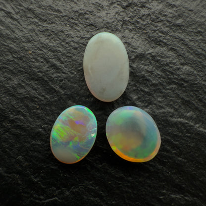 1.36ct BUNDLE (Price For Parcel) Dark Opals With Bright Greens and Hint Of Blue