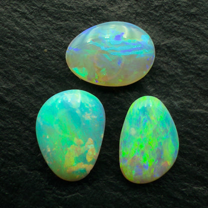 2.84ct Bundle (Price For Parcel) Crystal Opals With Minty Blues And Greens