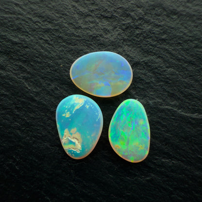 2.84ct Bundle (Price For Parcel) Crystal Opals With Minty Blues And Greens