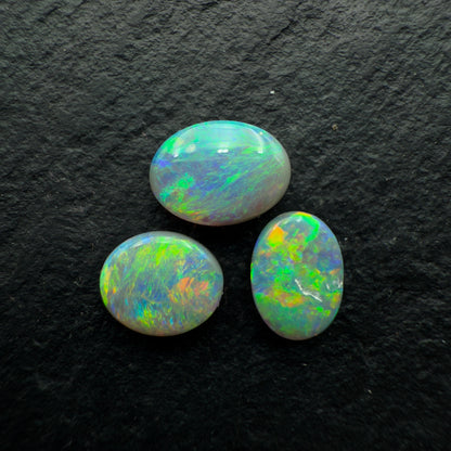 1.76ct Bundle (Price For Parcel) Dark Opals With Green, Yellow, Orage