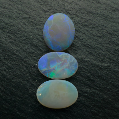 4.5ct Bundle (Price For Parcel) Larger Dark Opals With Minty Greens And Blues
