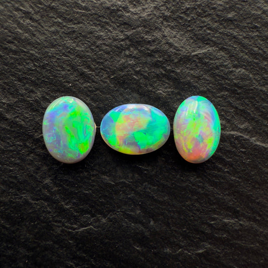 Bundle (Price For Parcel) Small Crystal Opals With Vivid Greens and Yellows