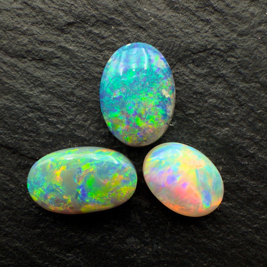 2.84ct BUNDLE (Price For Parcel) Assorted Crystal And Dark Opals With Bright Colors