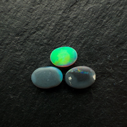 (Price Per Stone) Small Top Quality Black Opals With Vivid Colors