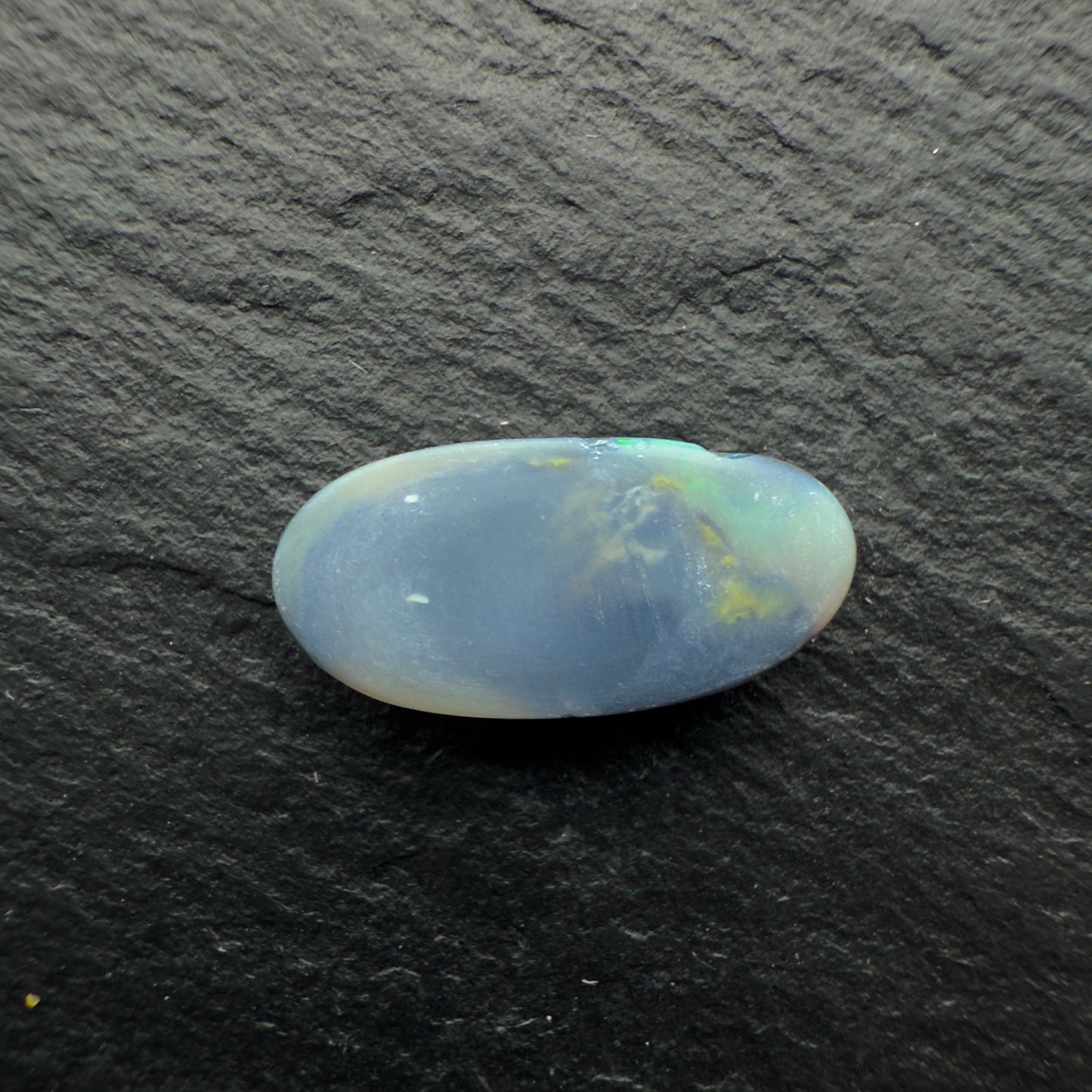 2.42ct Picture Stone Black Opal With Marbled Blue, Green And Black
