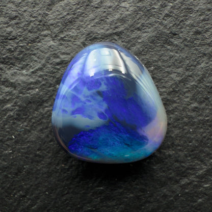 2.83ct Picture Stone Black Opals With Marbled Blue, Green And Black