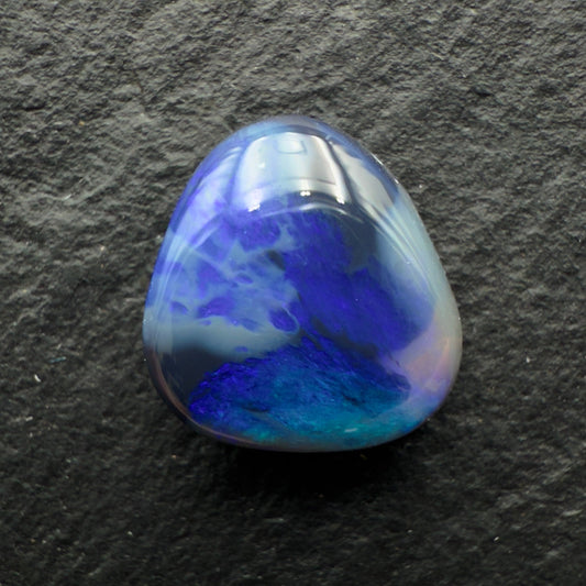 2.83ct Picture Stone Black Opals With Marbled Blue, Green And Black