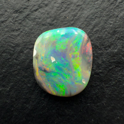 2.1ct Picture Stone Black Opals With Marbled Green, Pink And Grey