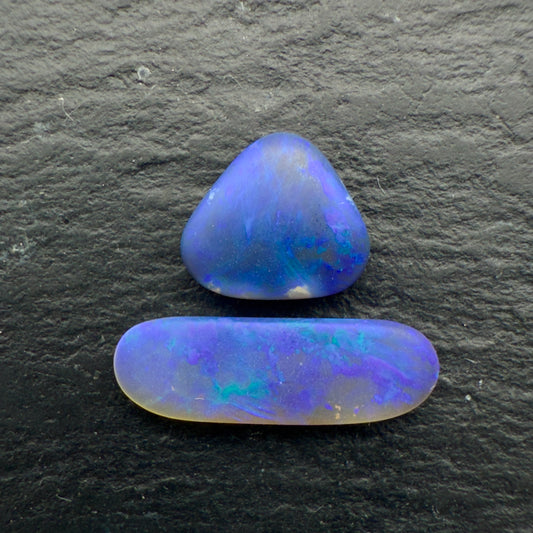 1.47ct Bundle (Price For Parcel) Matte finished opals with a soft Blue-green glow