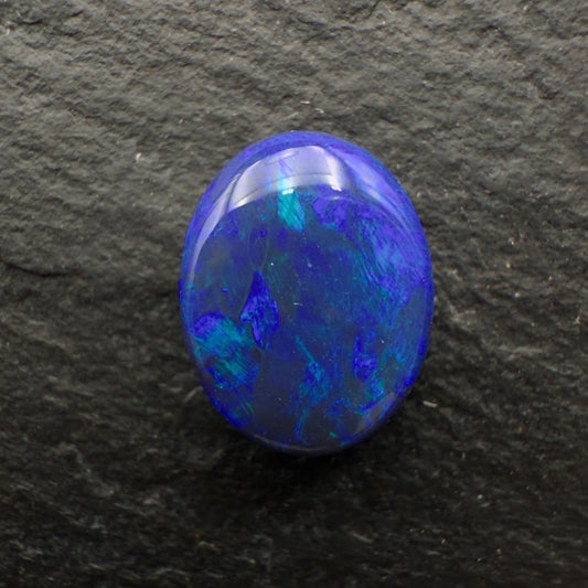 2.32ct Black Opal With Royal Blue, Hints of Green And Full Faced Color