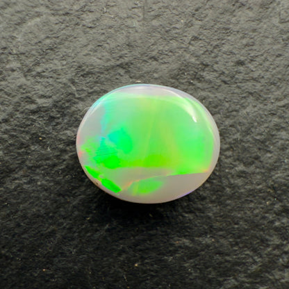1.0ct Affordable Dark Opal With Neon Green Broadflash Pattern