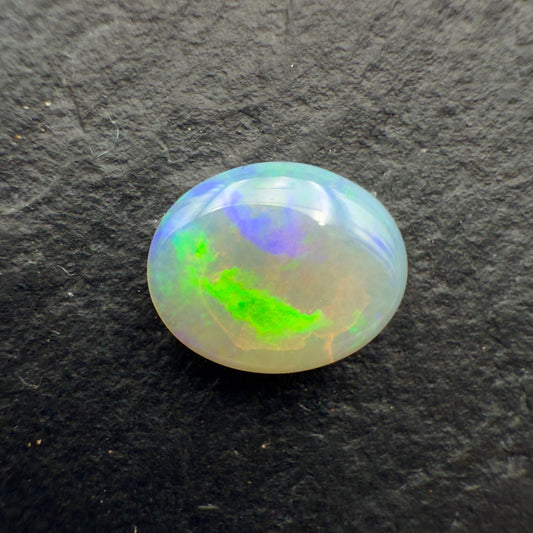 1.1ct Affordable Dark Crystal Opal With A Vivid Yellow Catseye