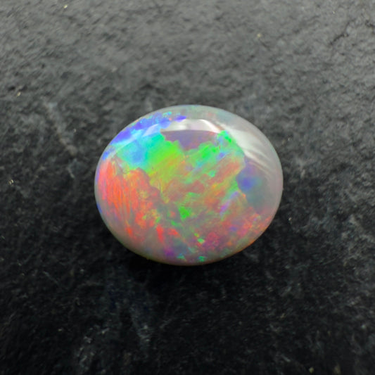 1.06cts Gem Crystal Opal With Vivid Multicolor Broadflash Pattern