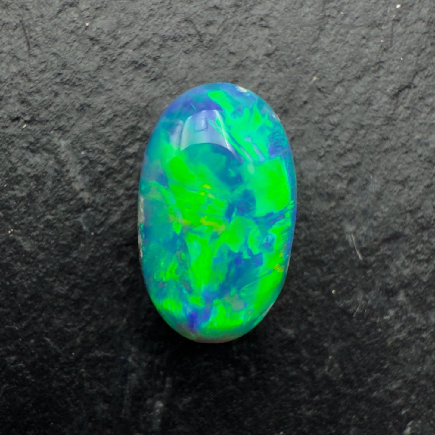 1.8cts World Class Gem Black Opal With Blue Green Palette and Broadflash Pattern