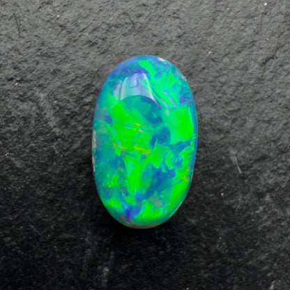 1.8cts World Class Gem Black Opal With Blue Green Palette and Broadflash Pattern