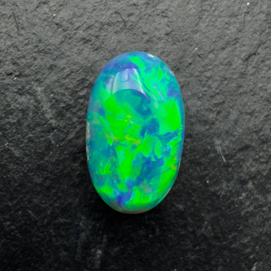 1.8cts World Class Gem Black Opal With Blue Green Palette and Broadflash Pattern