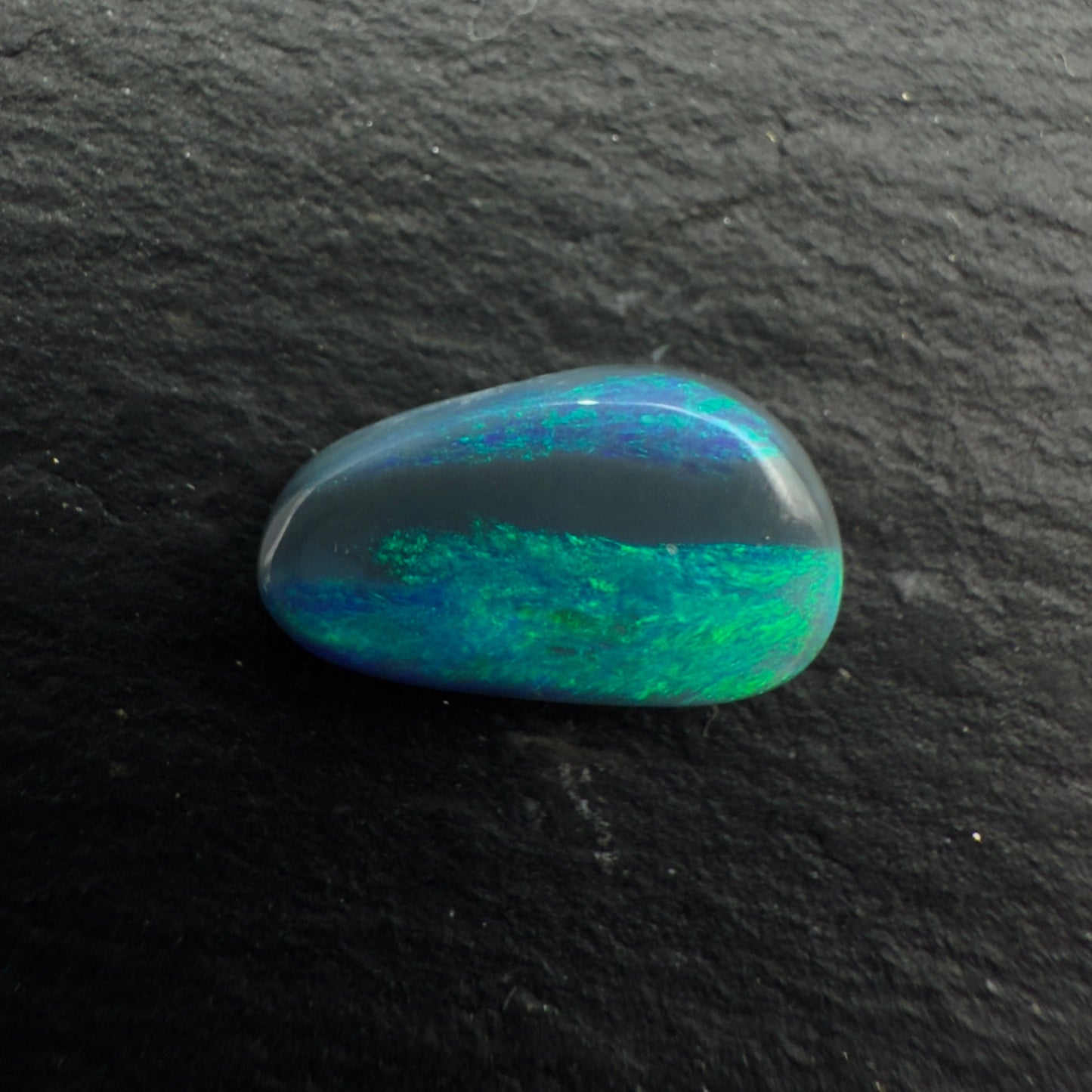 1.8ct Affordable Black Opal With Streaks Of Green-Blue Color