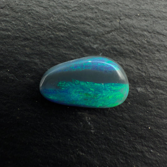 1.8ct Affordable Black Opal With Streaks Of Green-Blue Color
