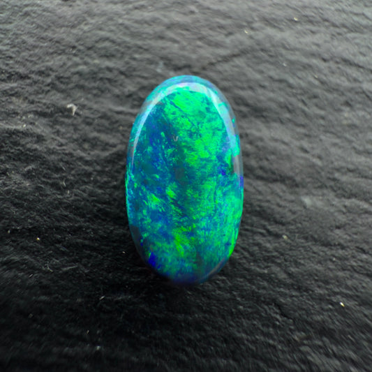 1.3cts Gem Black Opal With A Green Blue Pattern