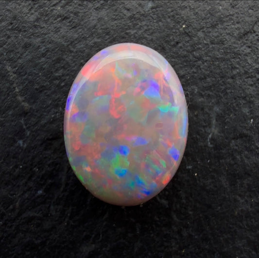 0.92cts Affordable Gem Dark Opal With A Red Pink Multicolor Pattern